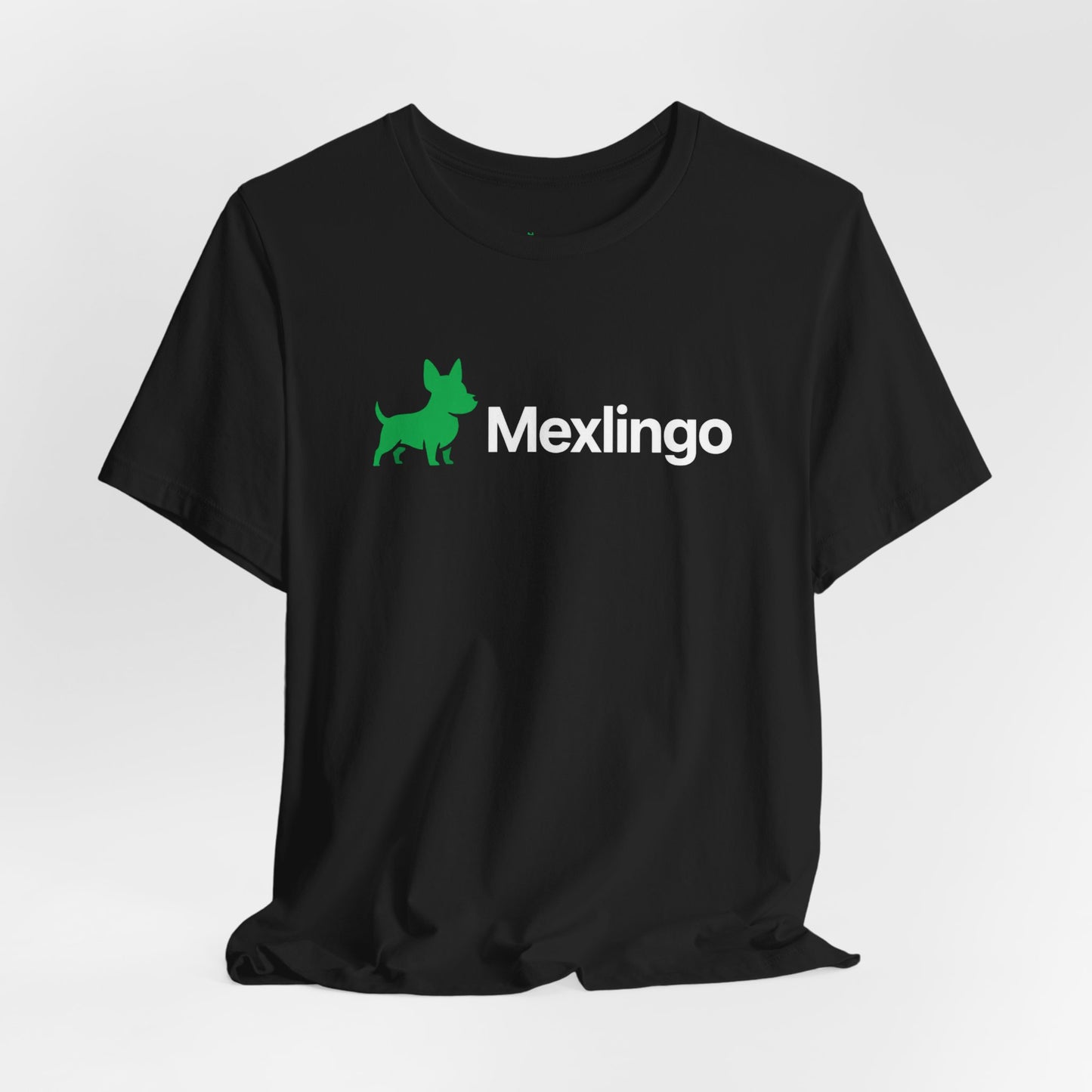 Mexlingo Graphic Tee — Green Chihuahua Logo T-Shirt