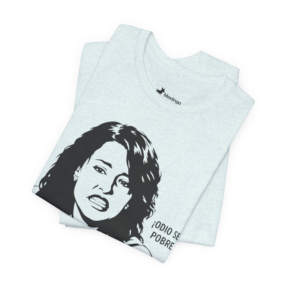 "Odio Ser Pobre" Graphic Tee — Retro Monochrome Portrait T-Shirt