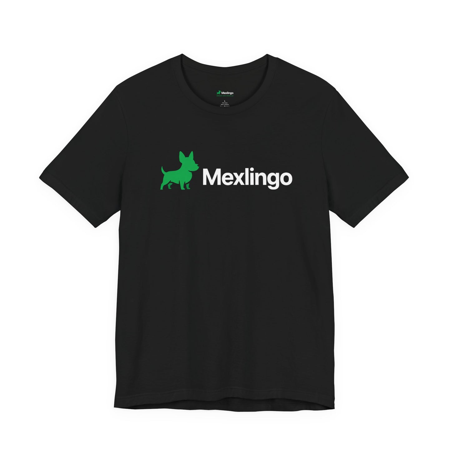 Mexlingo Graphic Tee — Green Chihuahua Logo T-Shirt