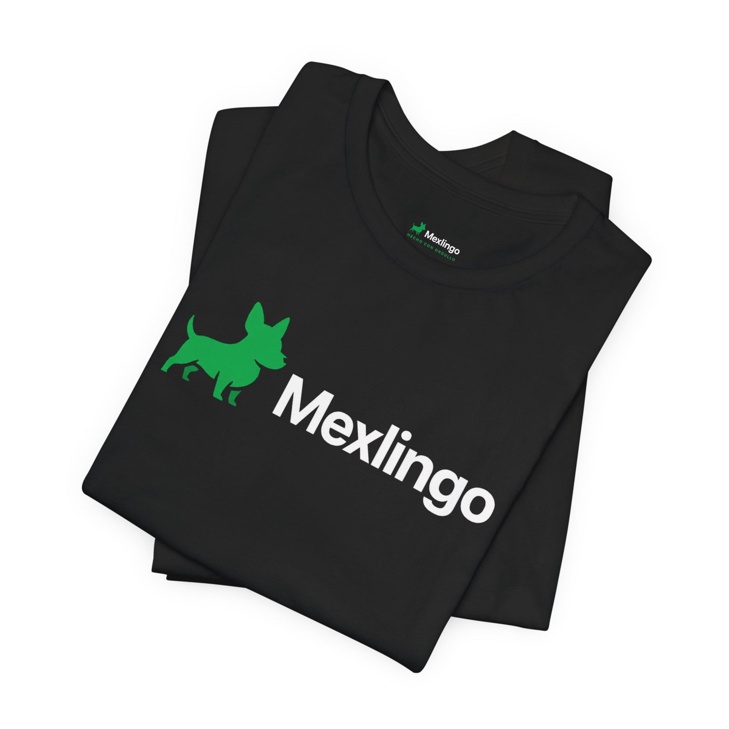 Mexlingo Graphic Tee — Green Chihuahua Logo T-Shirt
