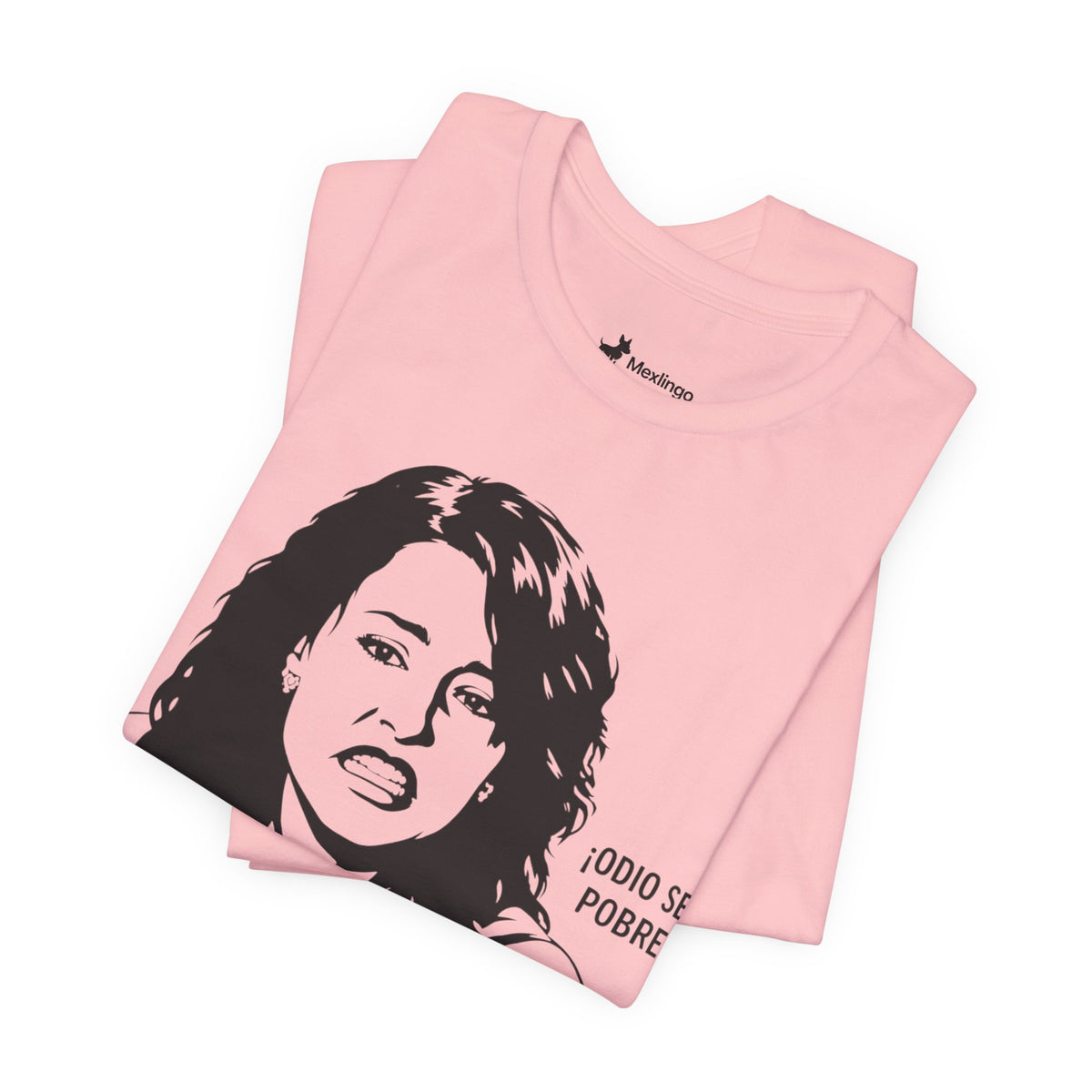 "Odio Ser Pobre" Graphic Tee — Retro Monochrome Portrait T-Shirt