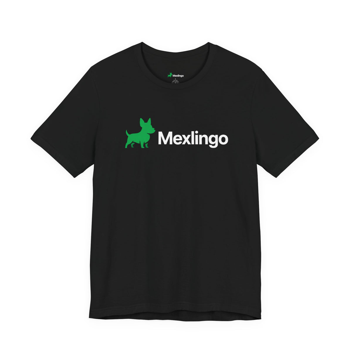 Mexlingo Graphic Tee — Green Chihuahua Logo T-Shirt