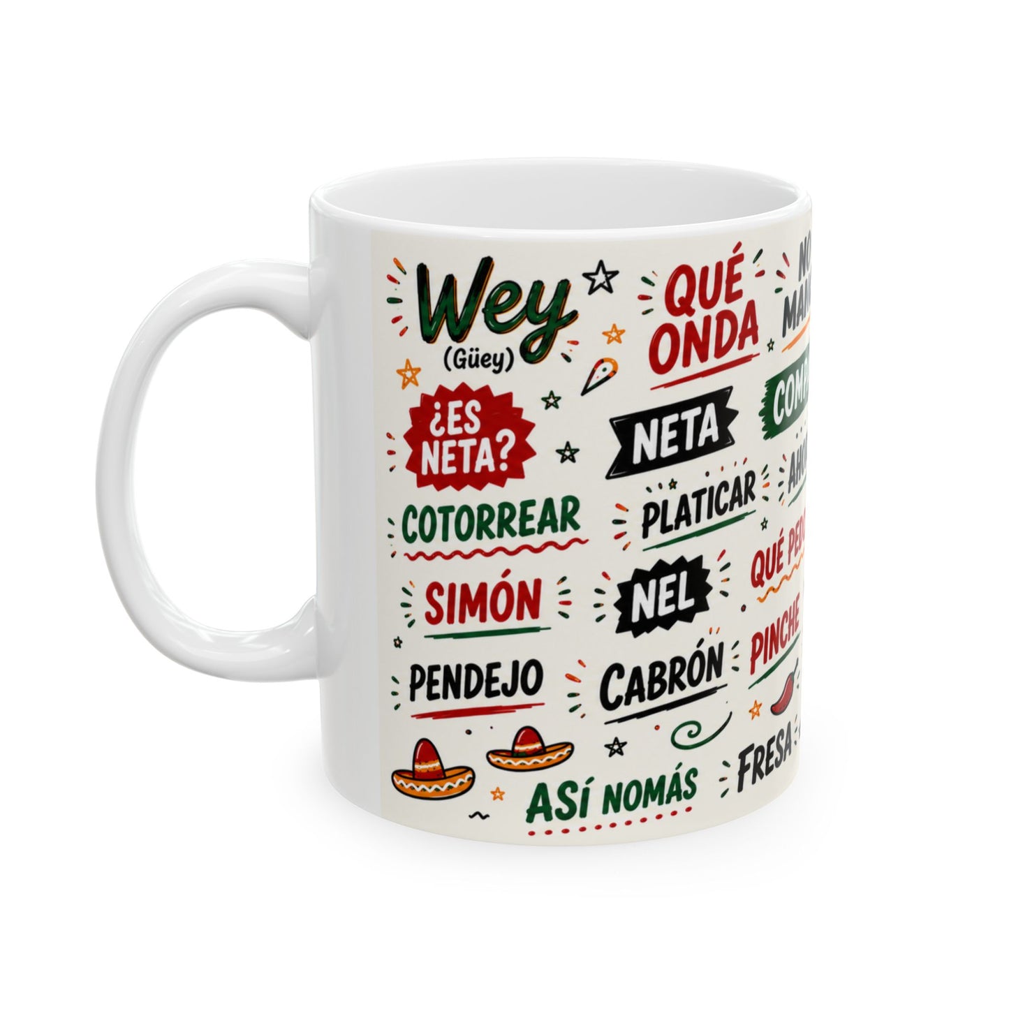 Spanish Slang Words Mug | Ceramic Coffee Cup